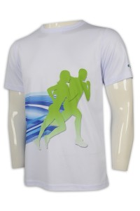 T960 訂購吸濕排汗短袖T恤 設計跑步運動T恤 T恤專門店    白色 團服